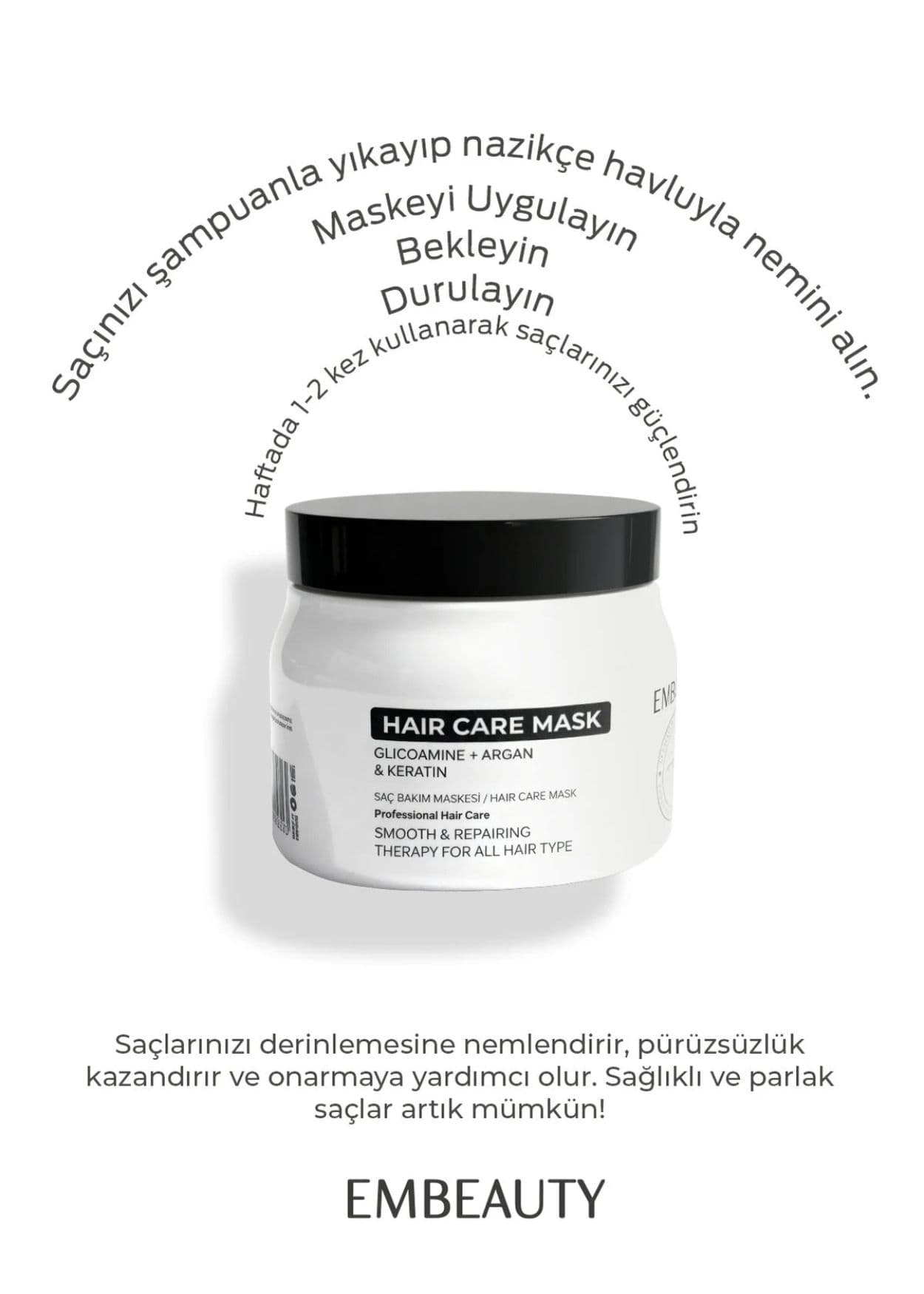 Embeauty Nährende und reparierende Intensiv-Haarpflegemaske mit Keratin-Effekt