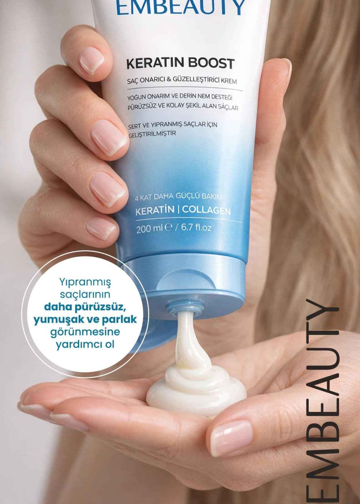 Embeauty Keratin Boost Reparierende und Volumen verleihende Haarspülung