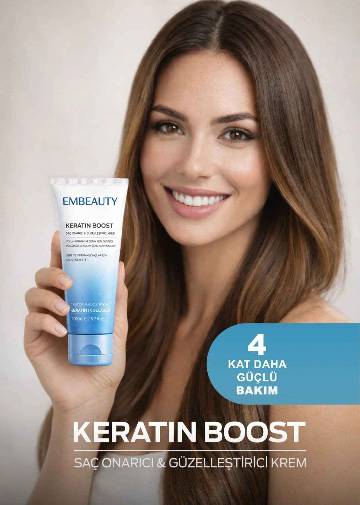 Embeauty Keratin Boost Reparierende und Volumen verleihende Haarspülung