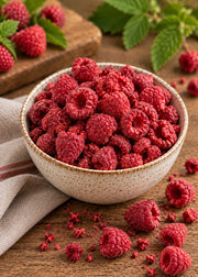 Gefriergetrocknete Himbeeren