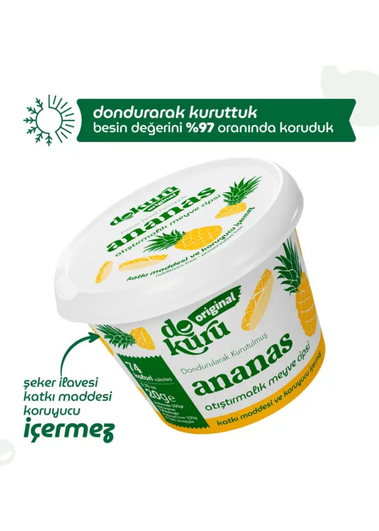 Dokuru Gefriergetrocknete Ananas (Fruchtchips)