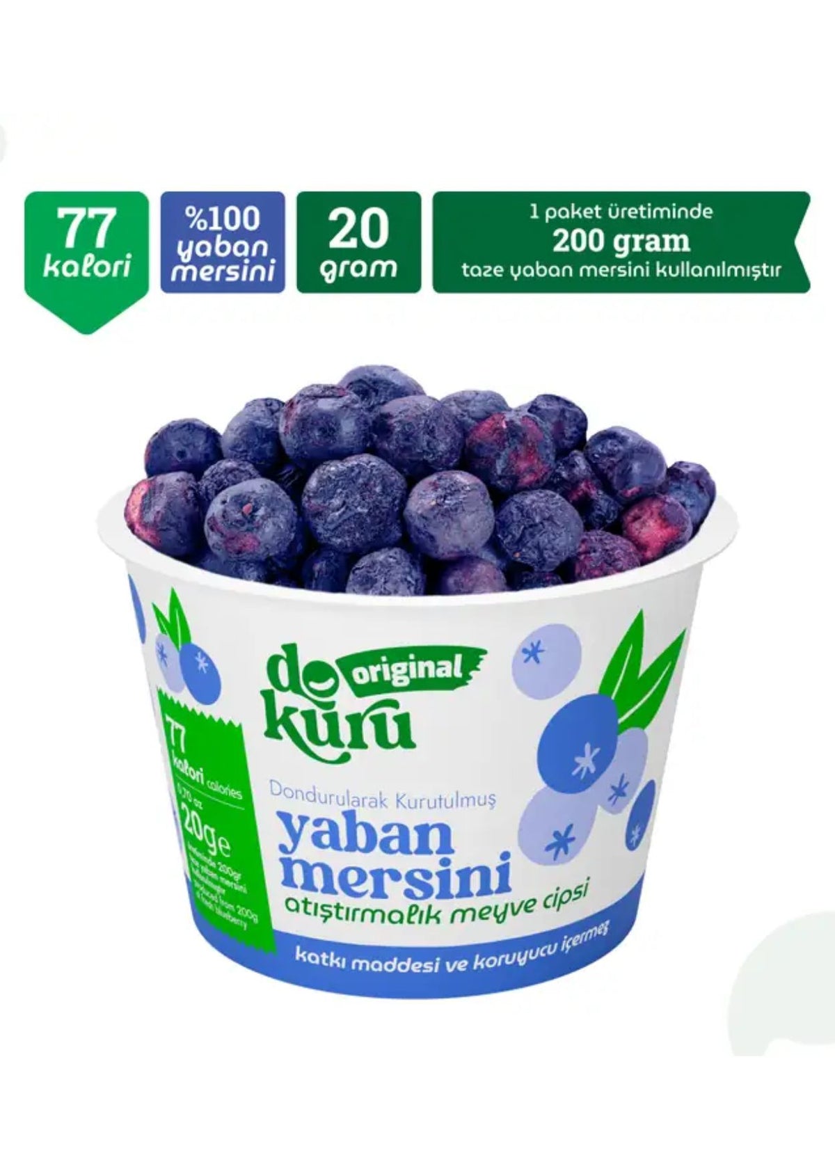 Dokuru Gefriergetrocknete Blaubeere (Fruchtchips)