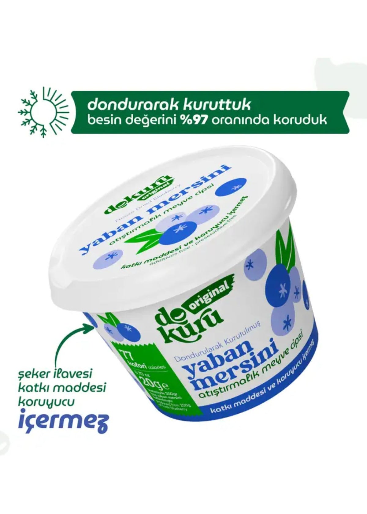 Dokuru Gefriergetrocknete Blaubeere (Fruchtchips)