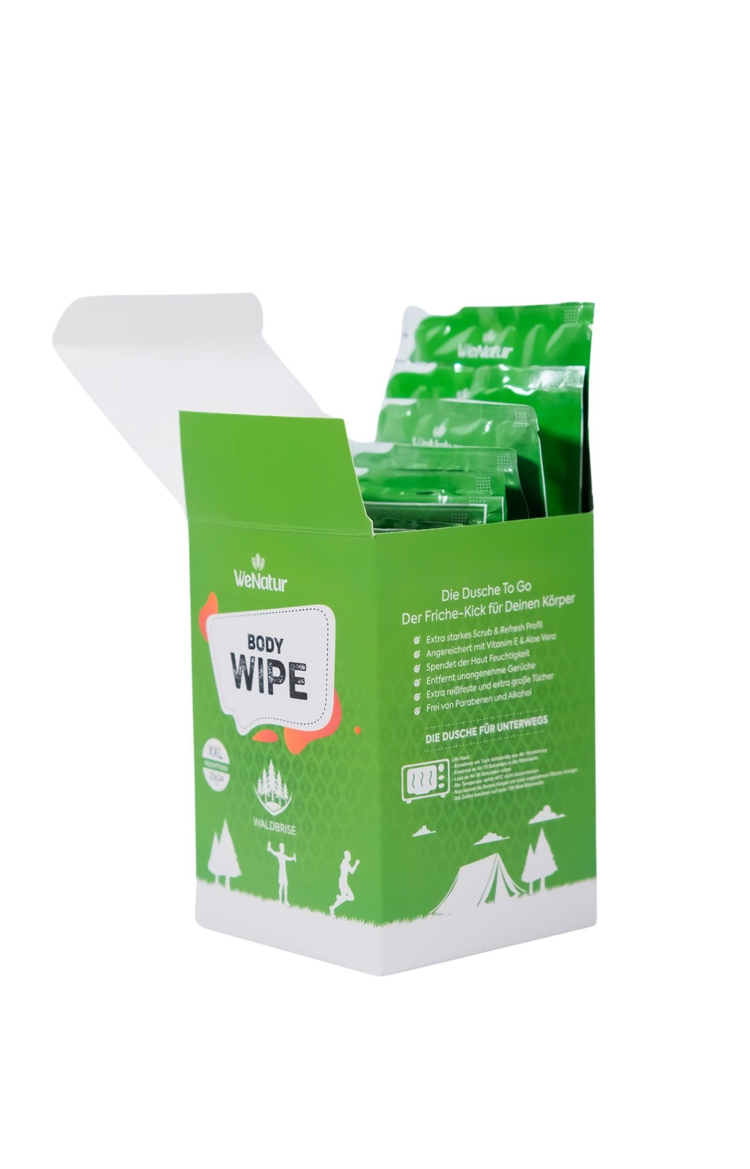 Body Wipe XXL „Waldbrise“ (25 × 34 cm) 10 stück