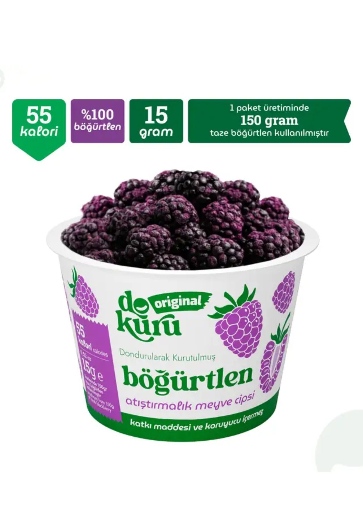 Dokuru Gefriergetrocknete Brombeere (Fruchtchips)