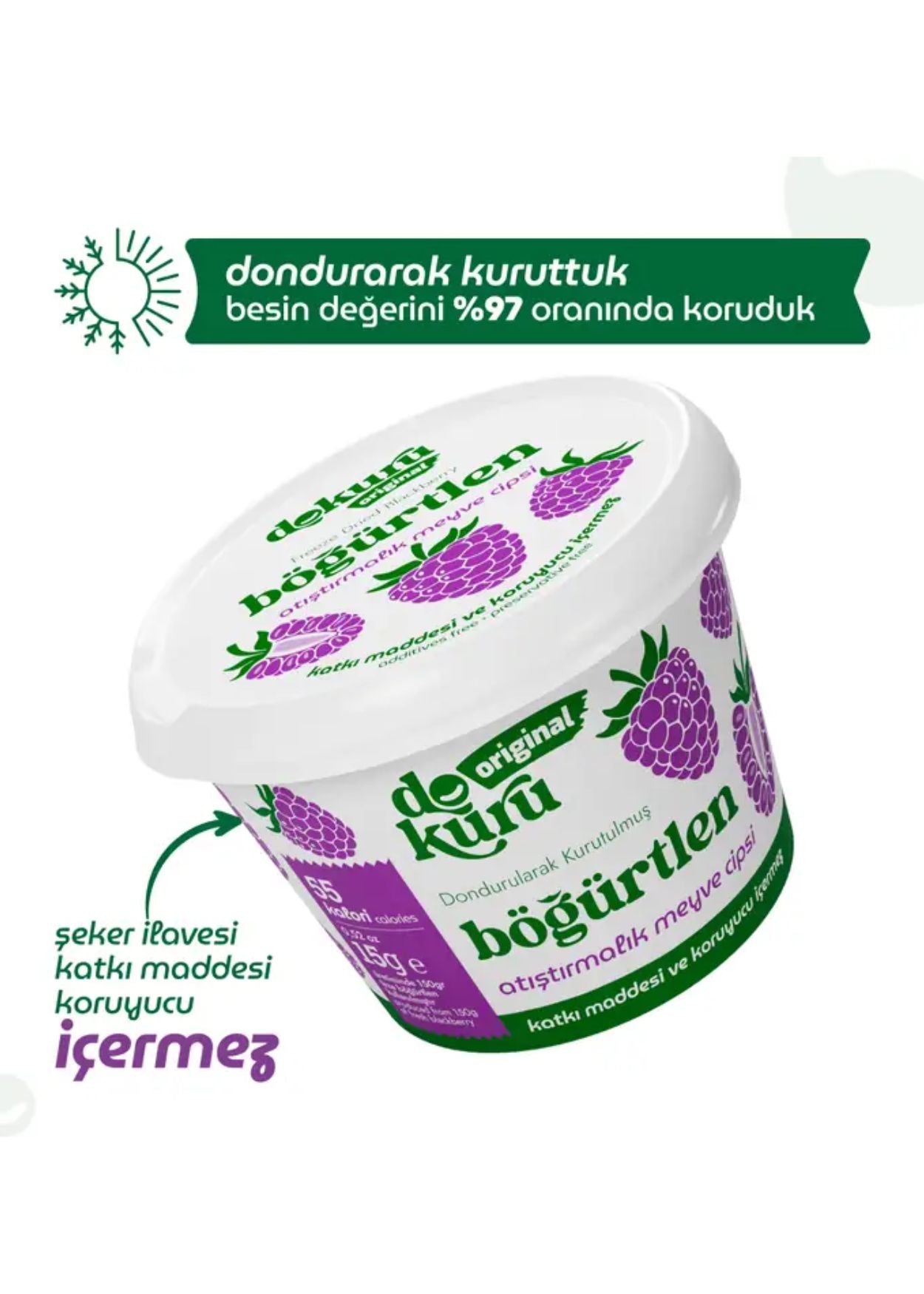 Dokuru Gefriergetrocknete Brombeere (Fruchtchips)