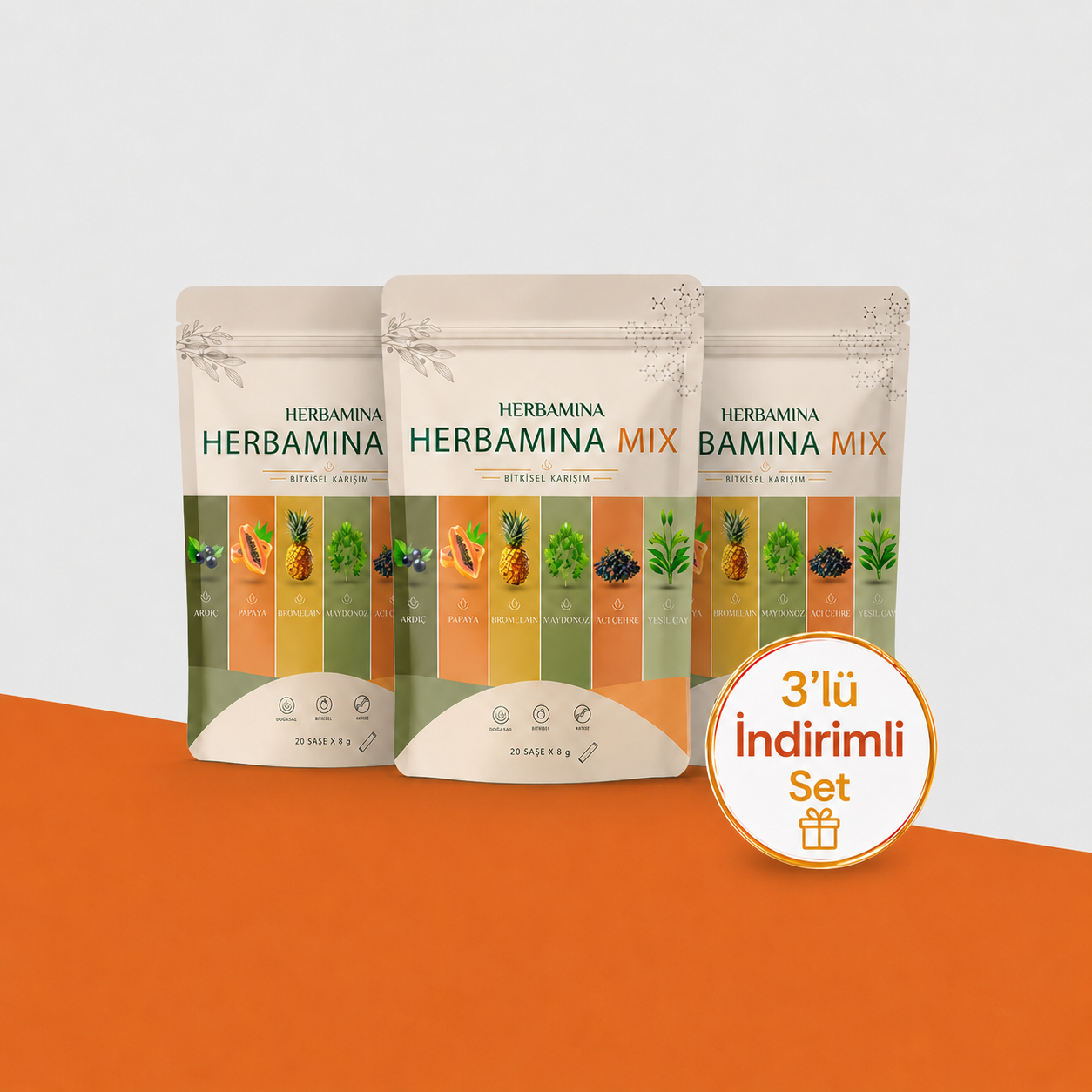 Herbamina Mix Bitkisel Karışım - 3'lü İndirimli Set
