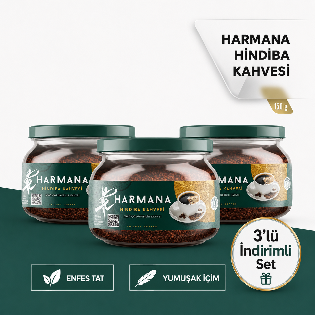 Harmana Hindiba Kahvesi - 3'lü İndirimli Set