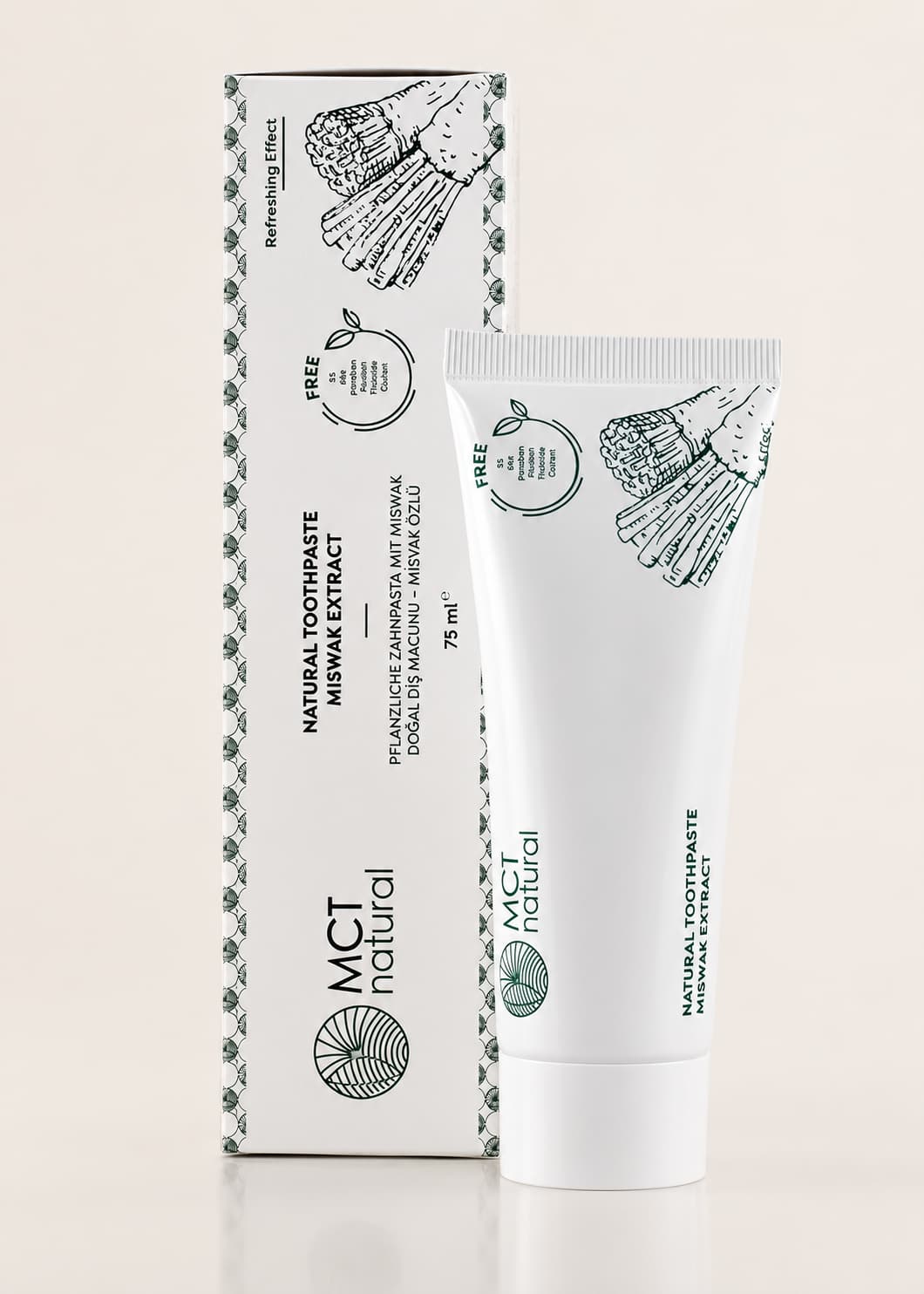 MCT Natural Natürliche Zahnpasta mit Miswak
