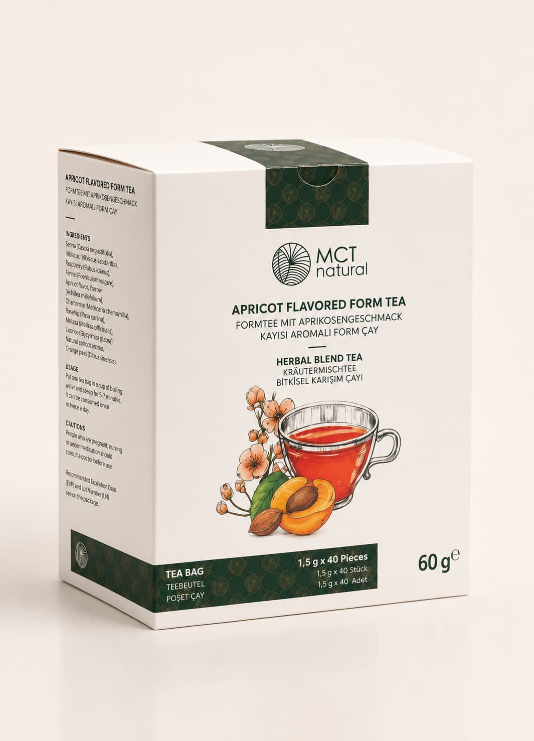 MCT Natural Formtee mit Aprikosengeschmack