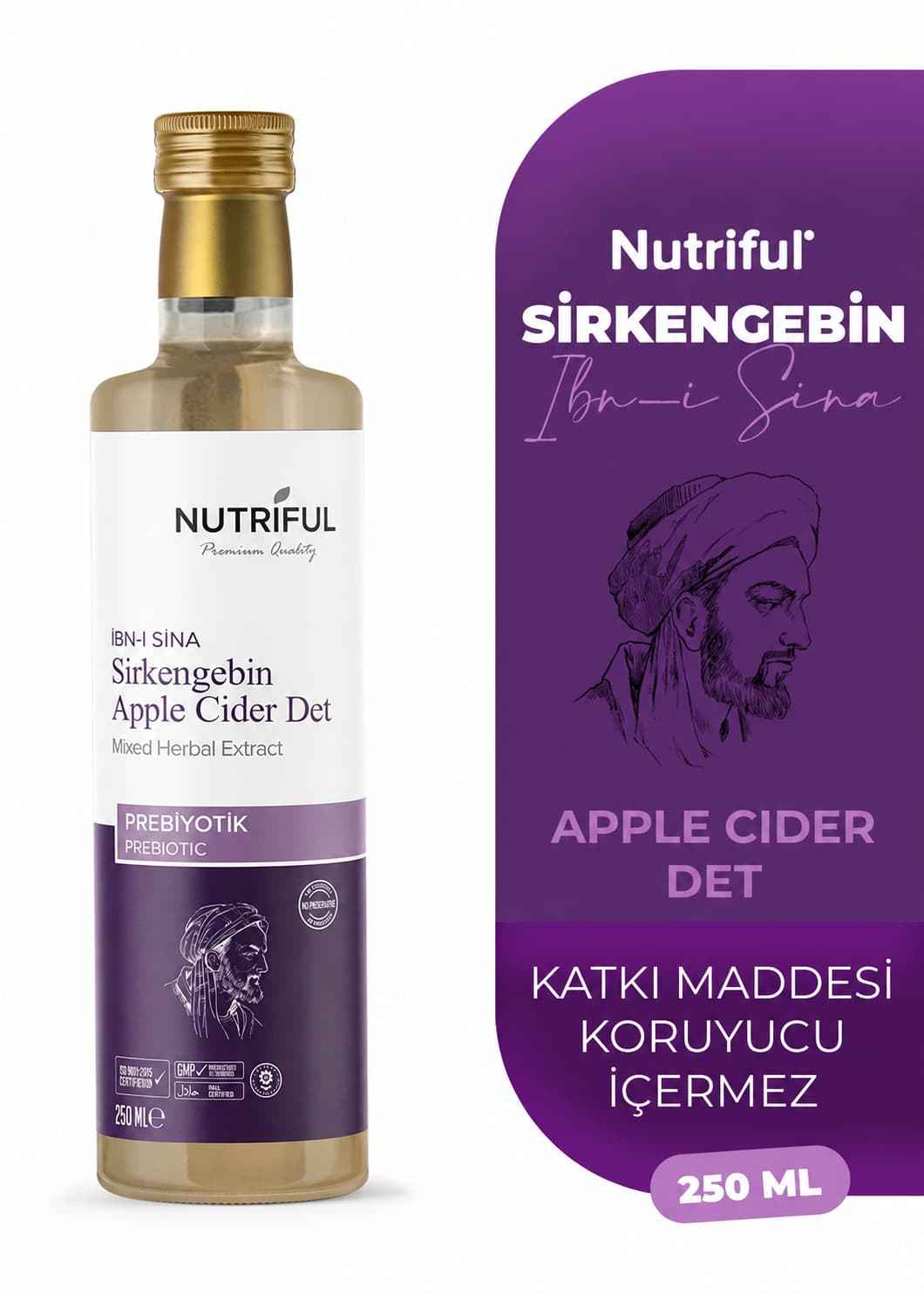 Nutriful İbni Sina Sirkengebin Prebiyotik Sirkesi
