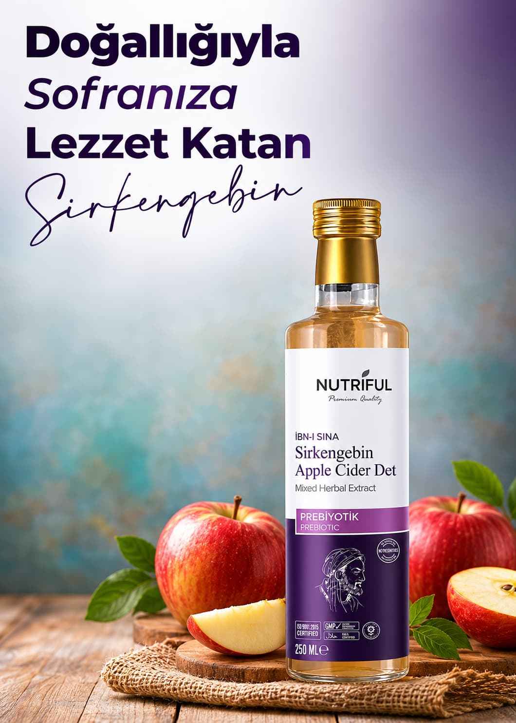 Nutriful İbni Sina Sirkengebin Prebiyotik Sirkesi