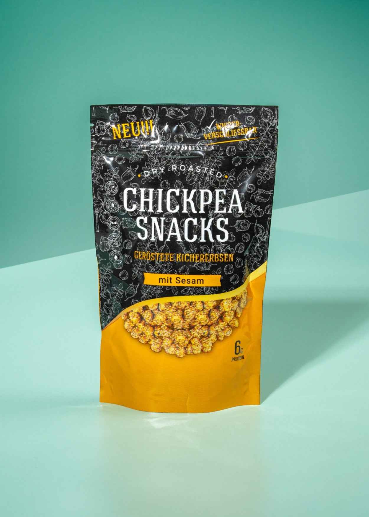 Chickpea Snacks geröstete Kichererbsen Sesam