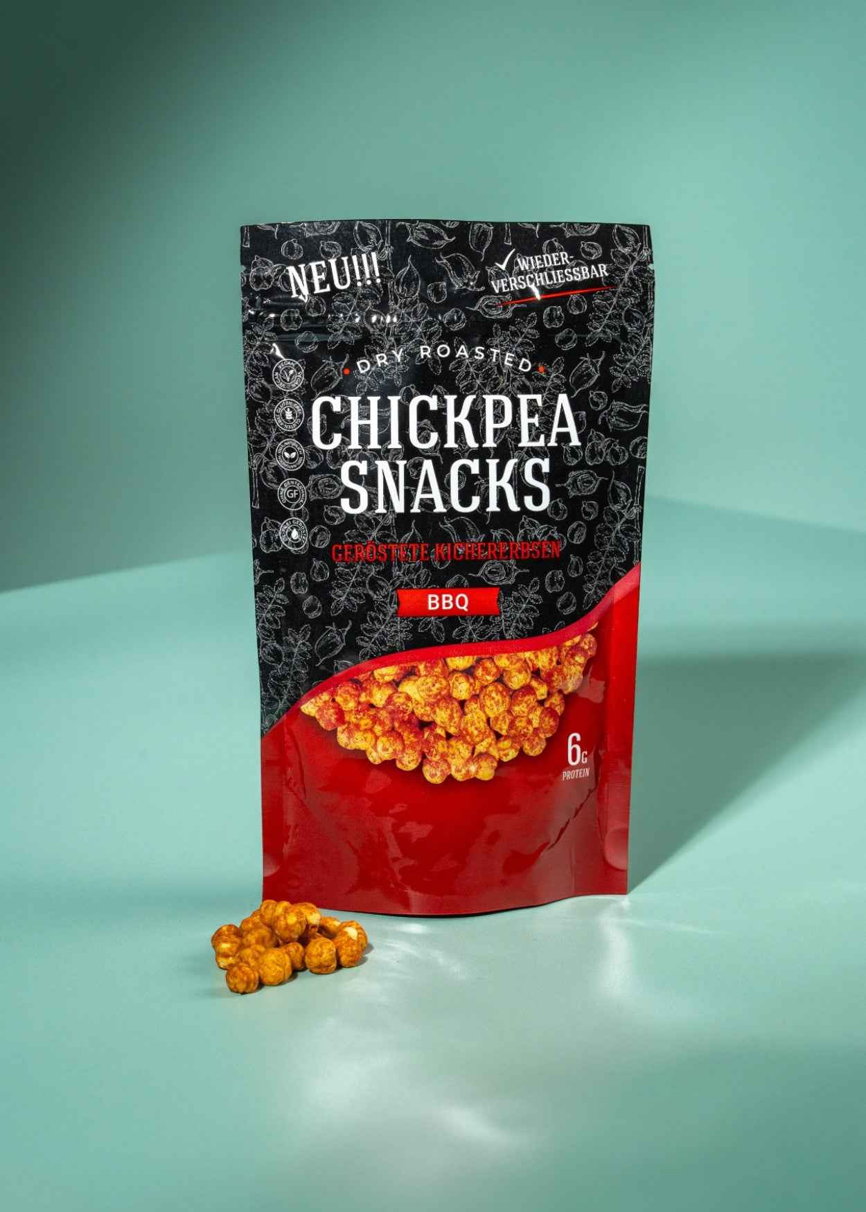 Chickpea Snacks geröstete Kichererbsen BBQ