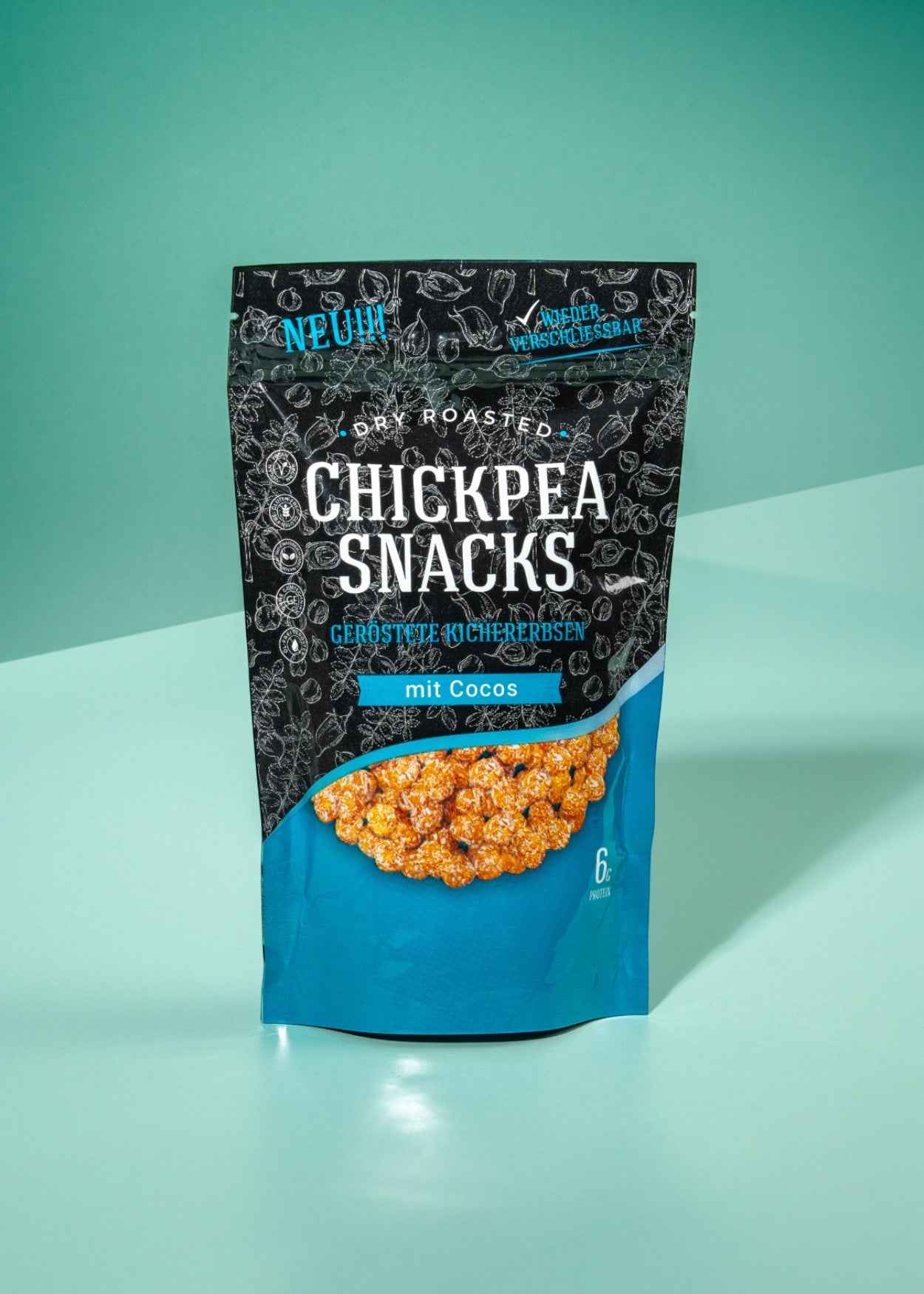 Chickpea Snacks geröstete Kichererbsen Cocos