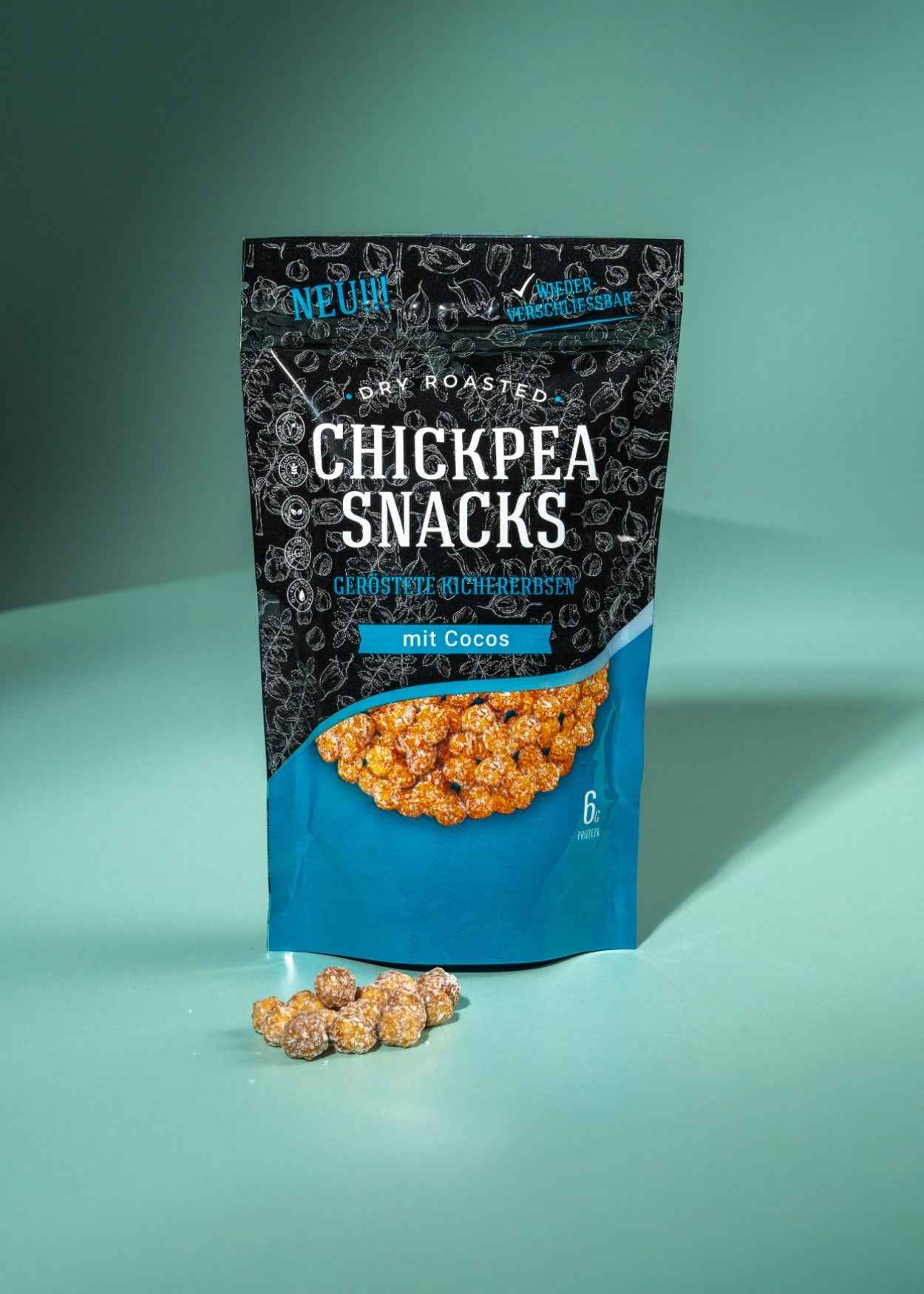 Chickpea Snacks geröstete Kichererbsen Cocos
