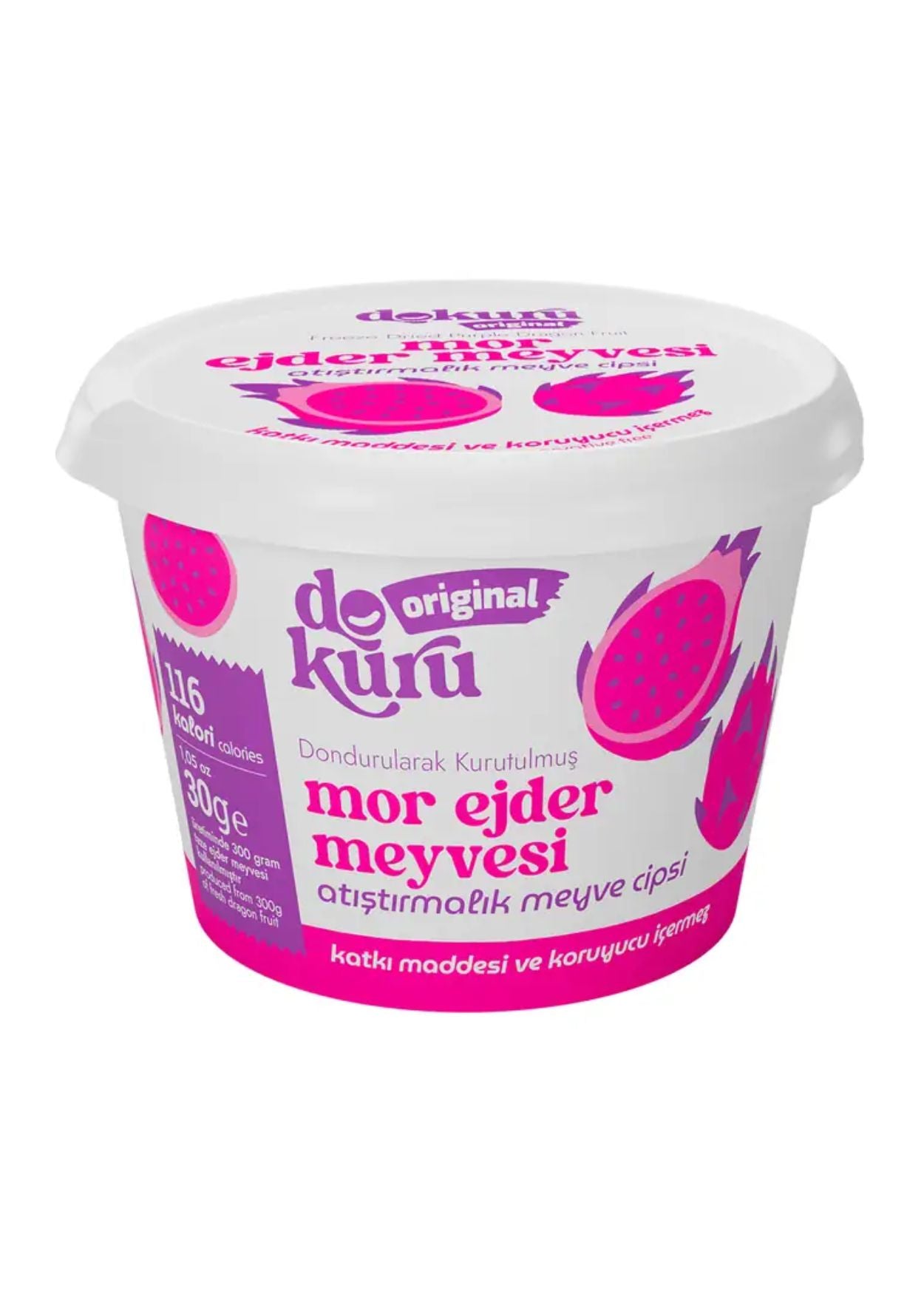 Dokuru Gefriergetrocknete Drachenfrucht Lila (Fruchtchips)