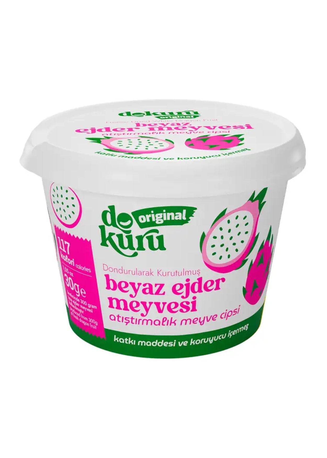 Dokuru Gefriergetrocknete Drachenfrucht Weiß (Fruchtchips)