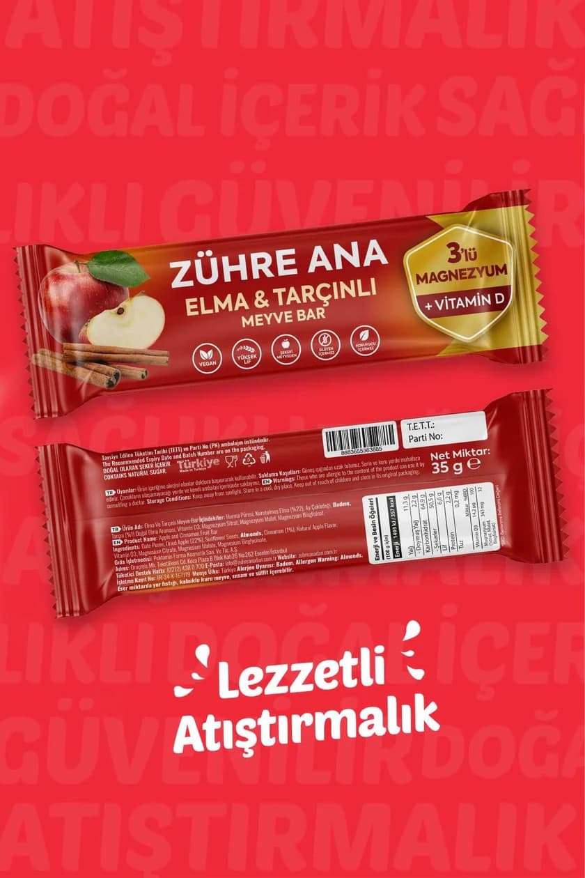 Zühre Ana Apfel- & Zimt-Fruchtriegel