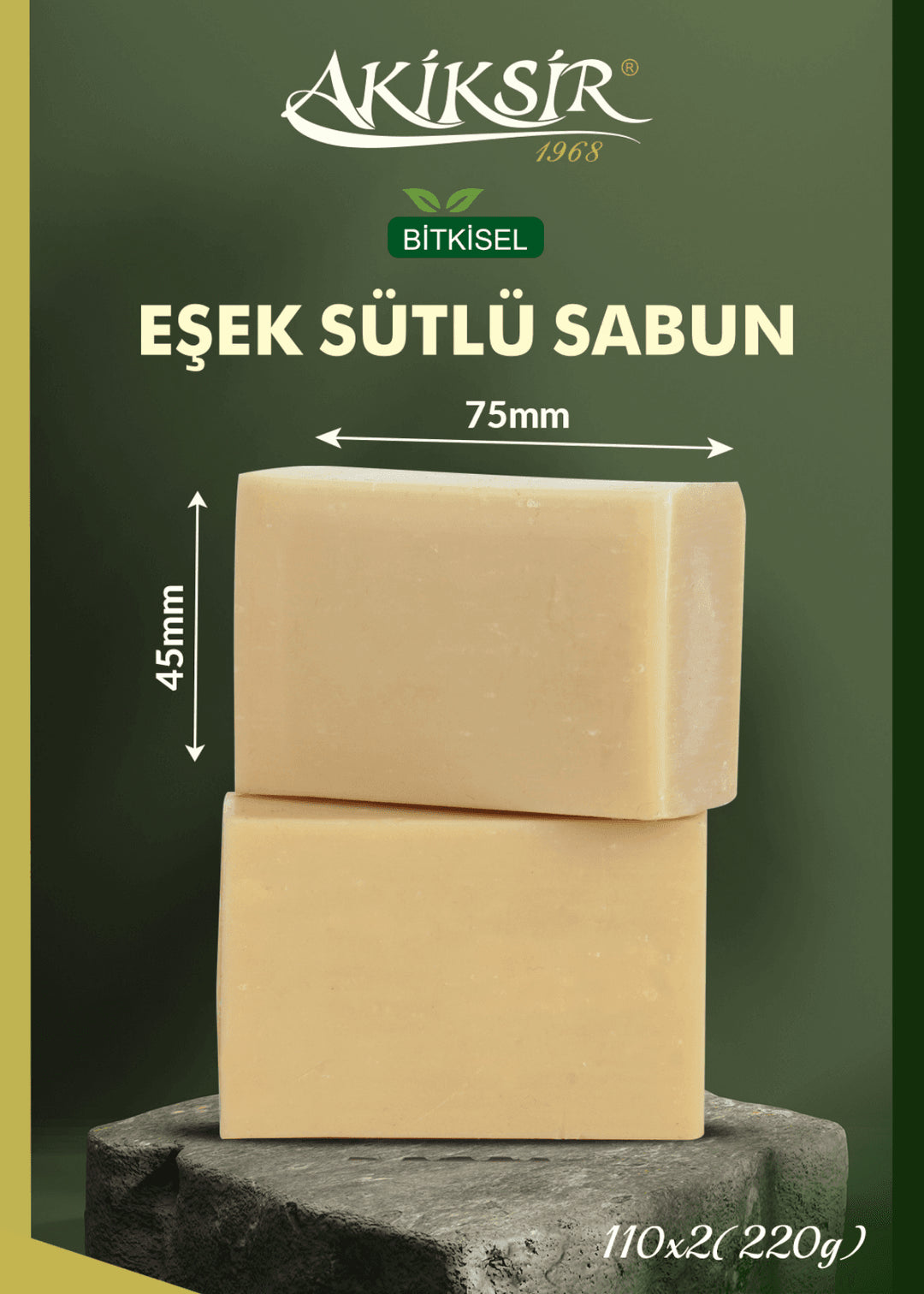 Eselsmilchseife – 2 Stück 220g