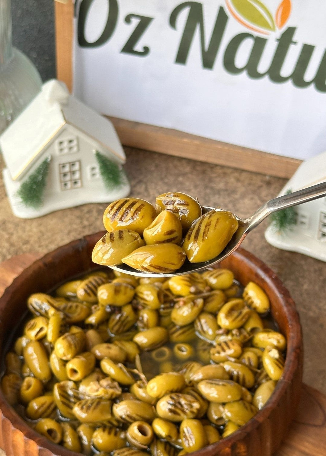 Gegrillte Grüne Oliven 1kg