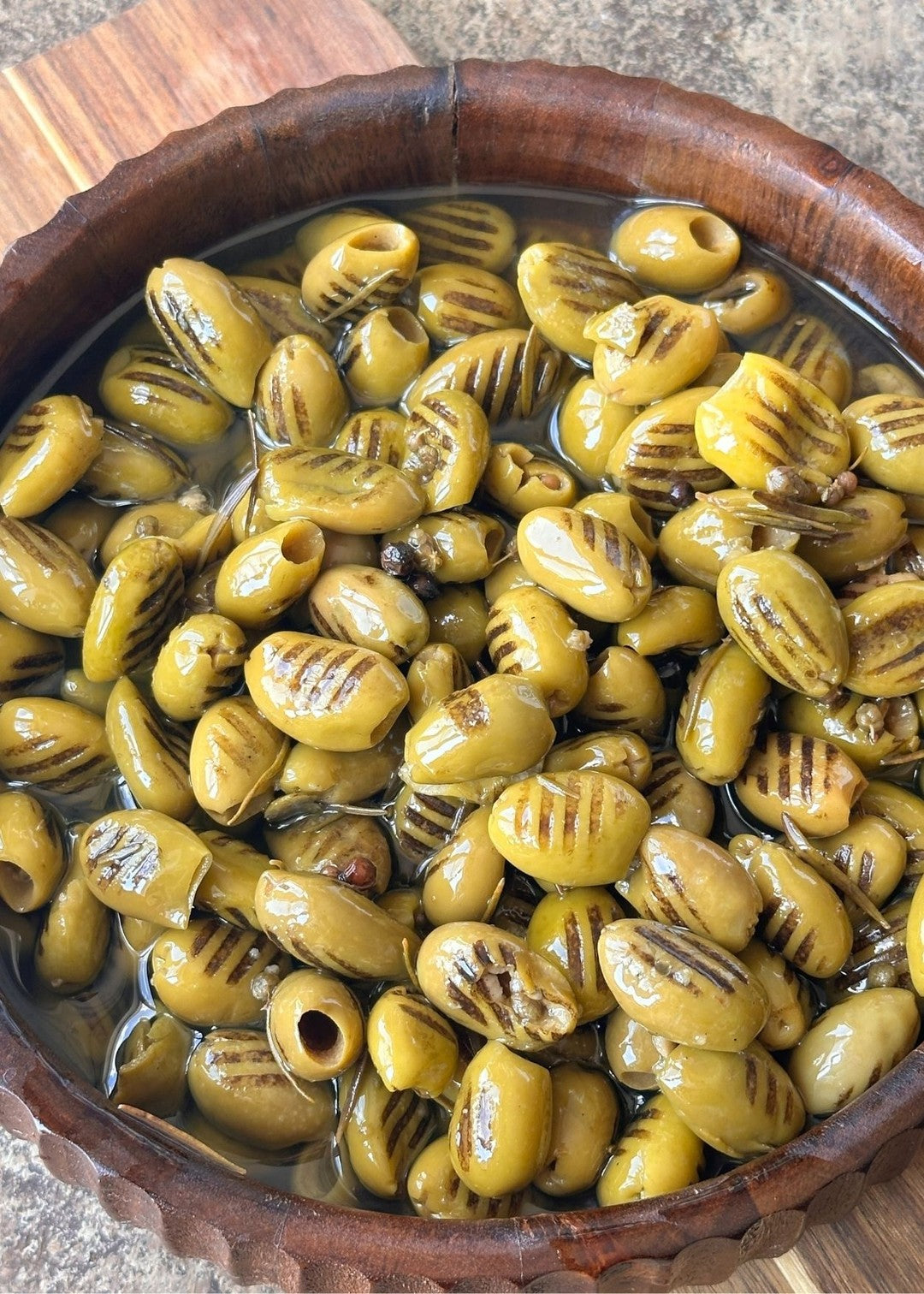 Gegrillte Grüne Oliven 1kg
