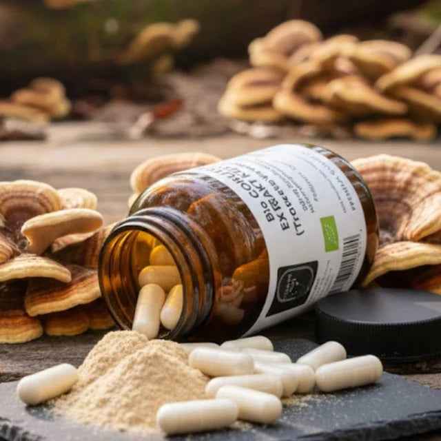 Bio Coriolus Extrakt Kapseln (Trametes versicolor) Hindi kuyruğu mantarı