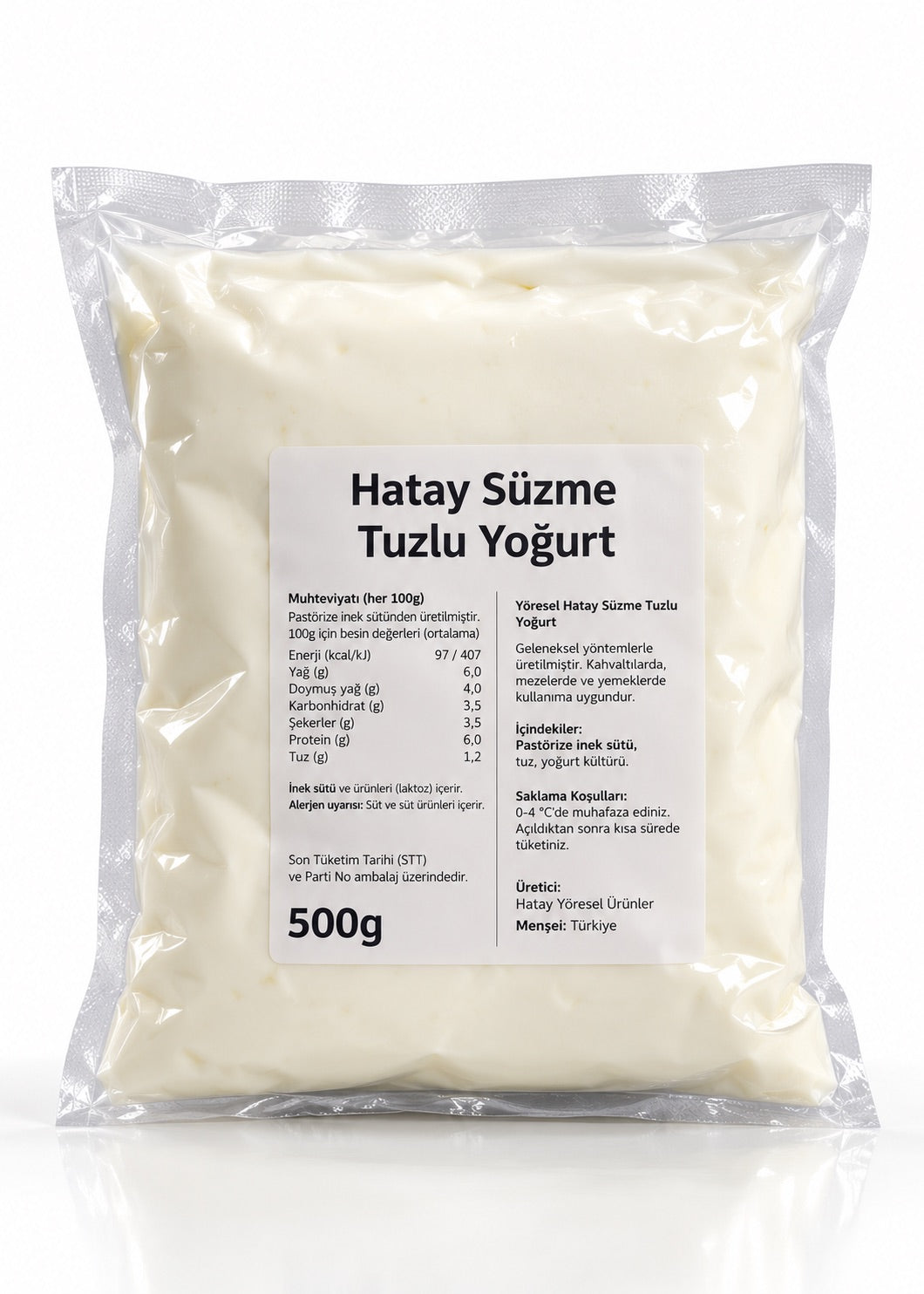 Hatay Süzme Tuzlu Yoğurt