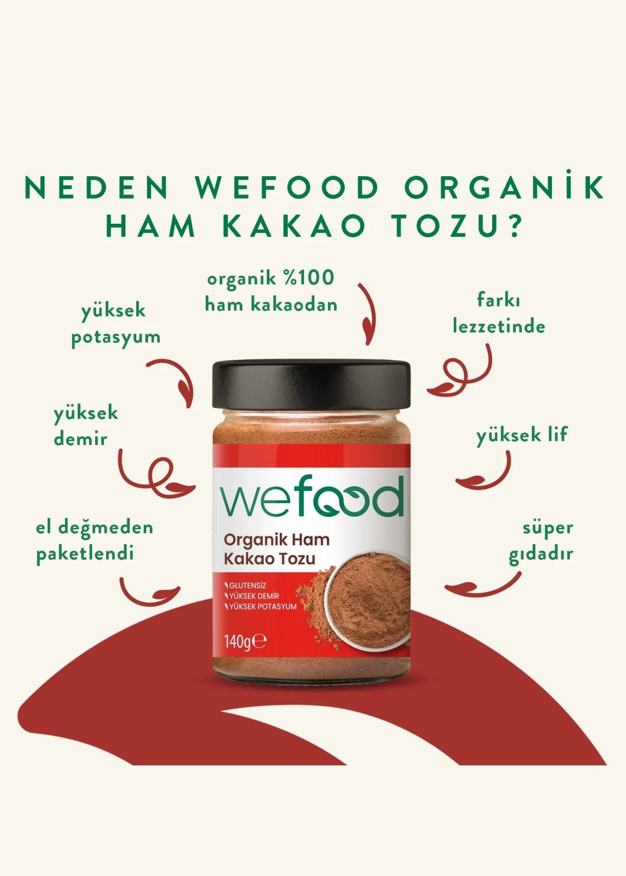 Wefood Bio Rohkakao Pulver