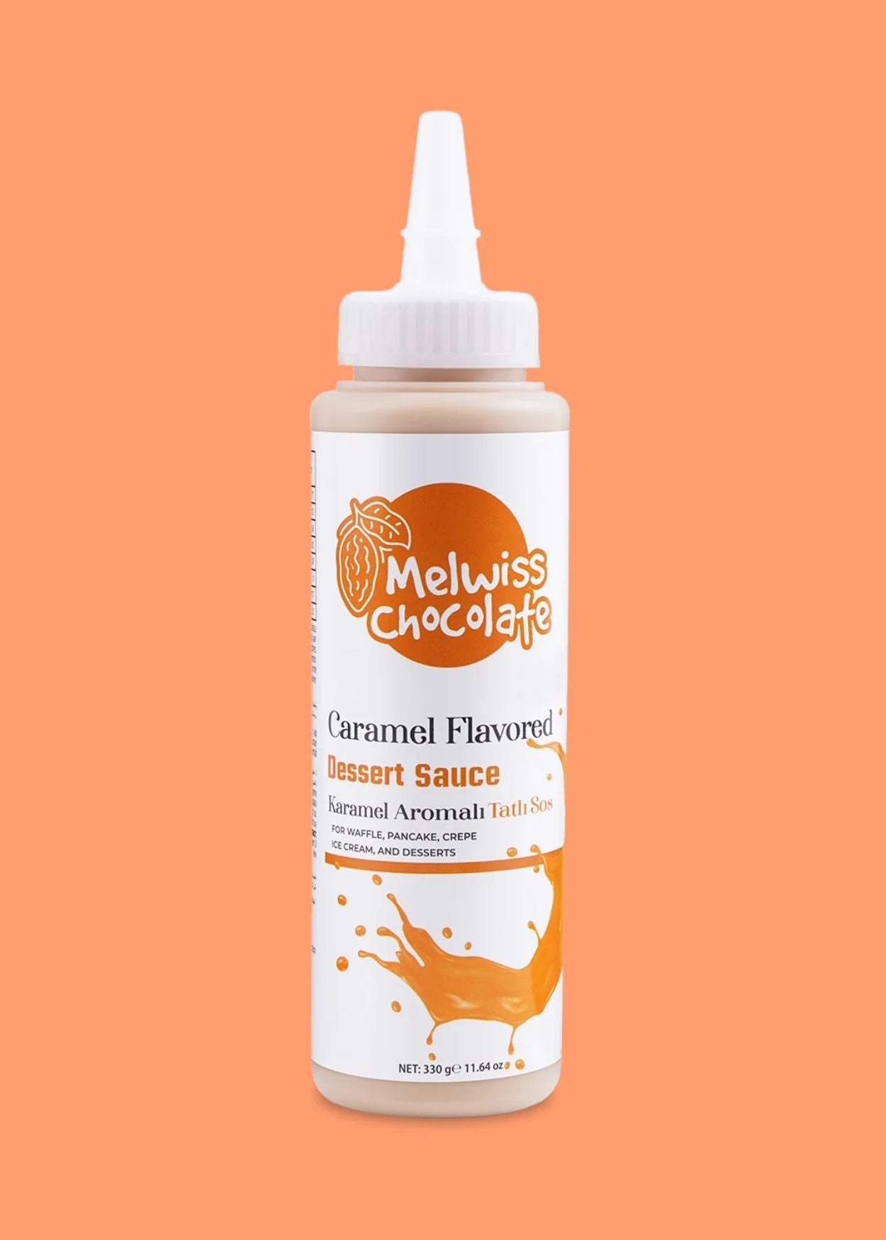 Melwiss Chocolate Karamell Dessertsoße – für Waffeln, Crêpes & Desserts