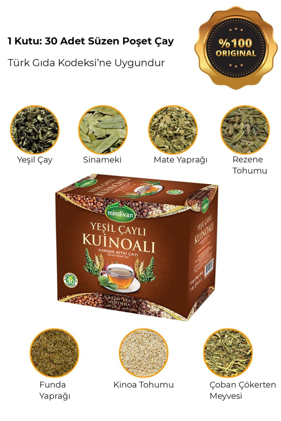Kinoa Grüner Tee D-tox Tee