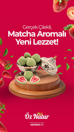 Matcha Aromalı Gerçek Çilekli Draje