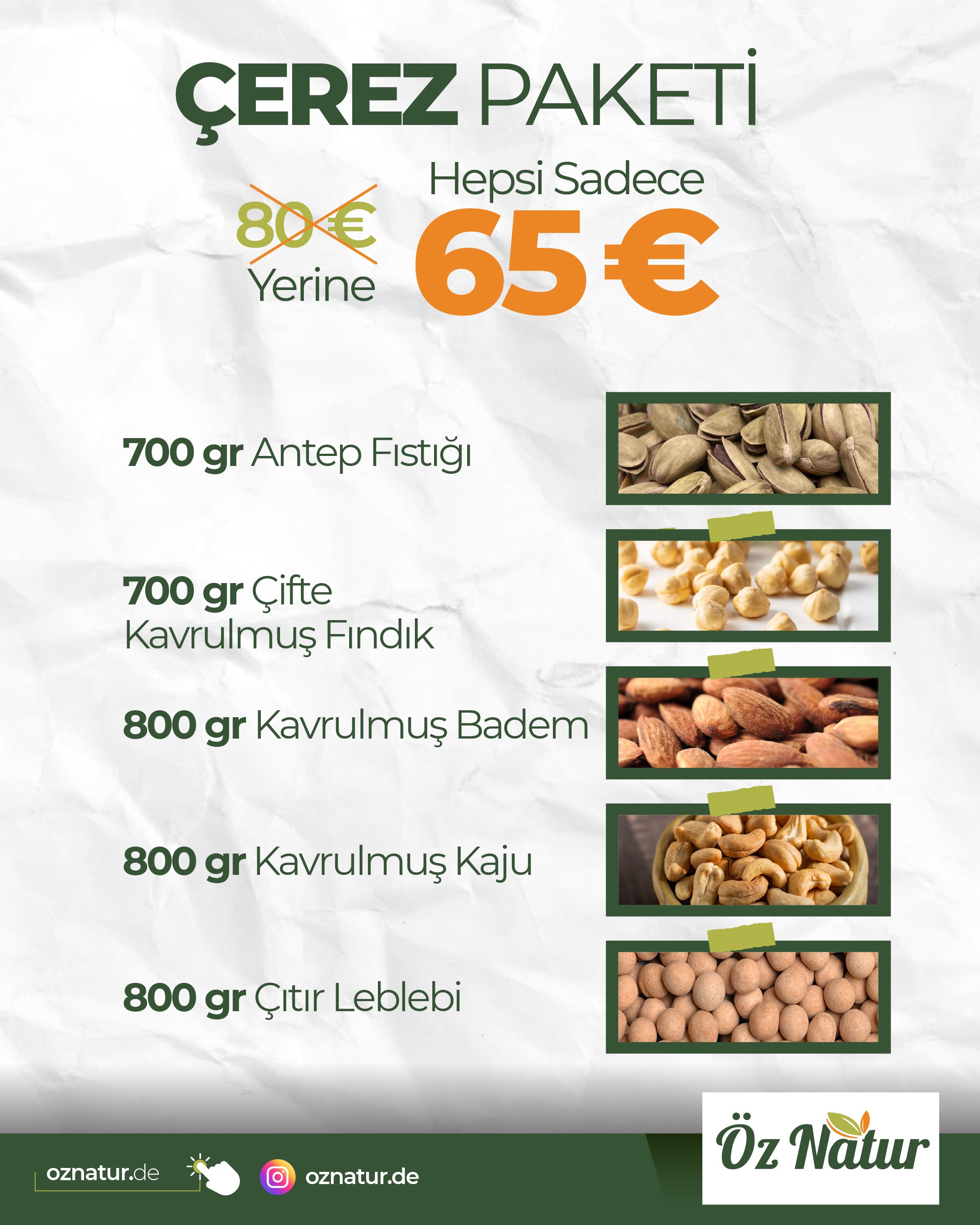 Frisches und Knuspriges Bundle (5 Produkt) - Knusprige Kichererbsen