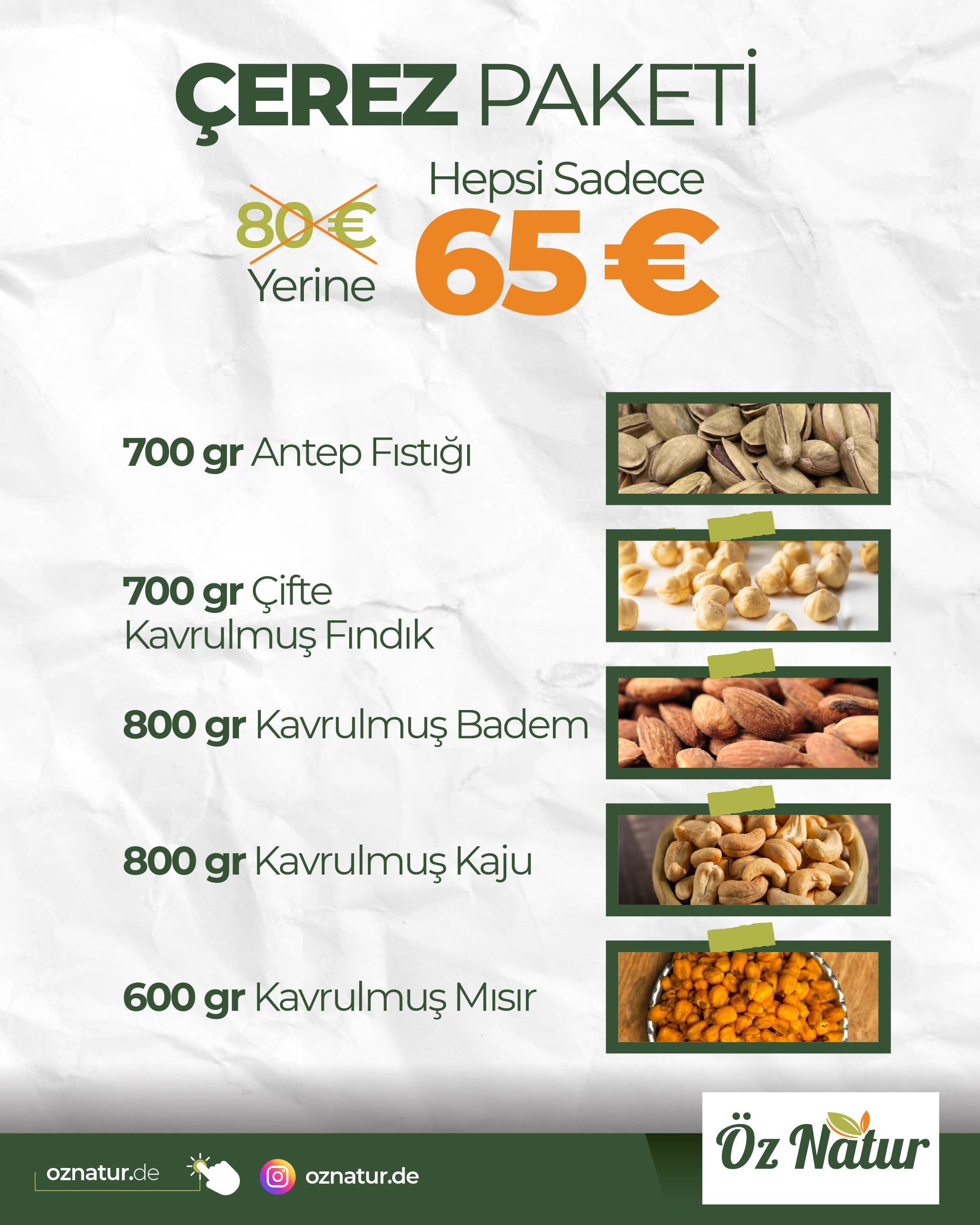 Kampanyalı Çerez Paketi 5 Ürün