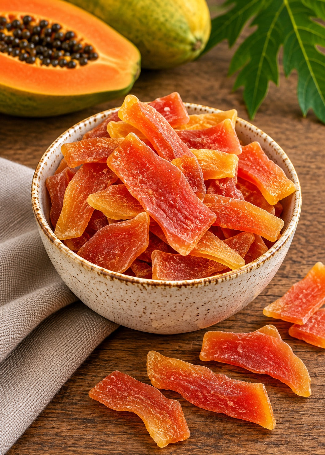 Getrocknete Papaya