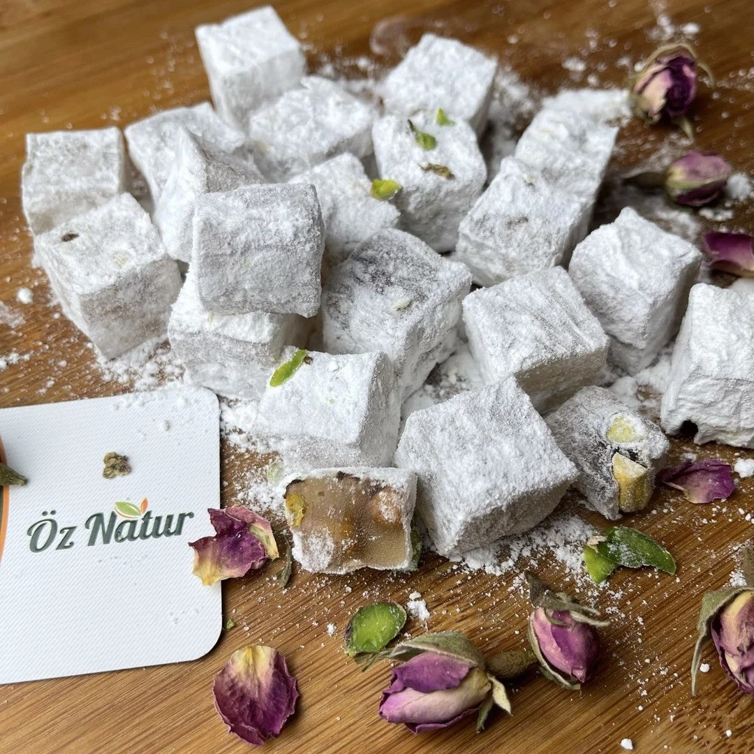 Turkish Delight Lokum mit Pistazien (Doppelt Geröstet) 500g
