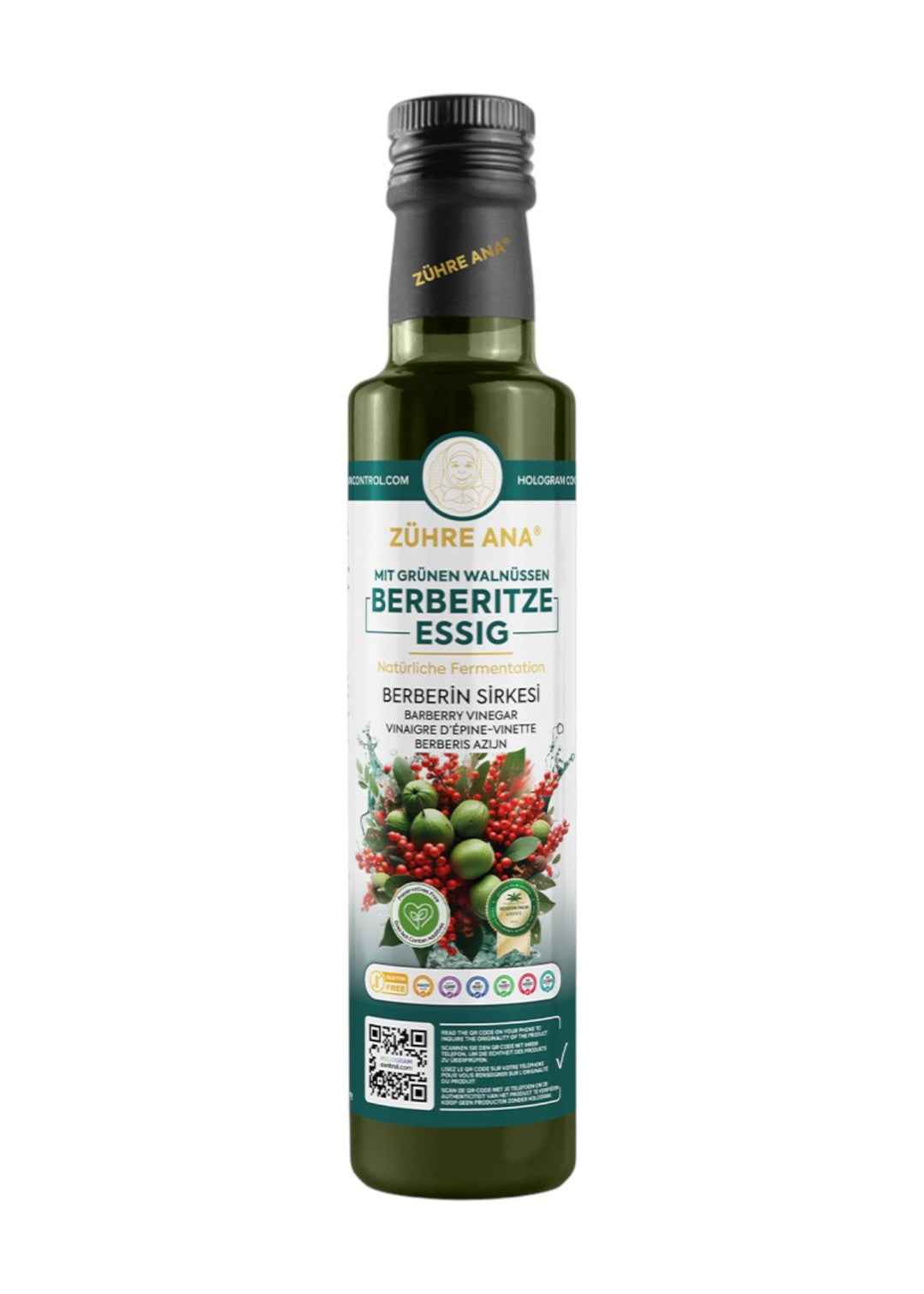 Zühre Ana Berberine-Essig mit grünen Walnüssen