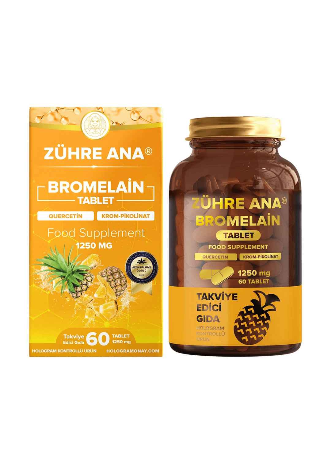 Zühre Ana Bromelain Kapseln 60 Kapseln mit Ananas-extrakt