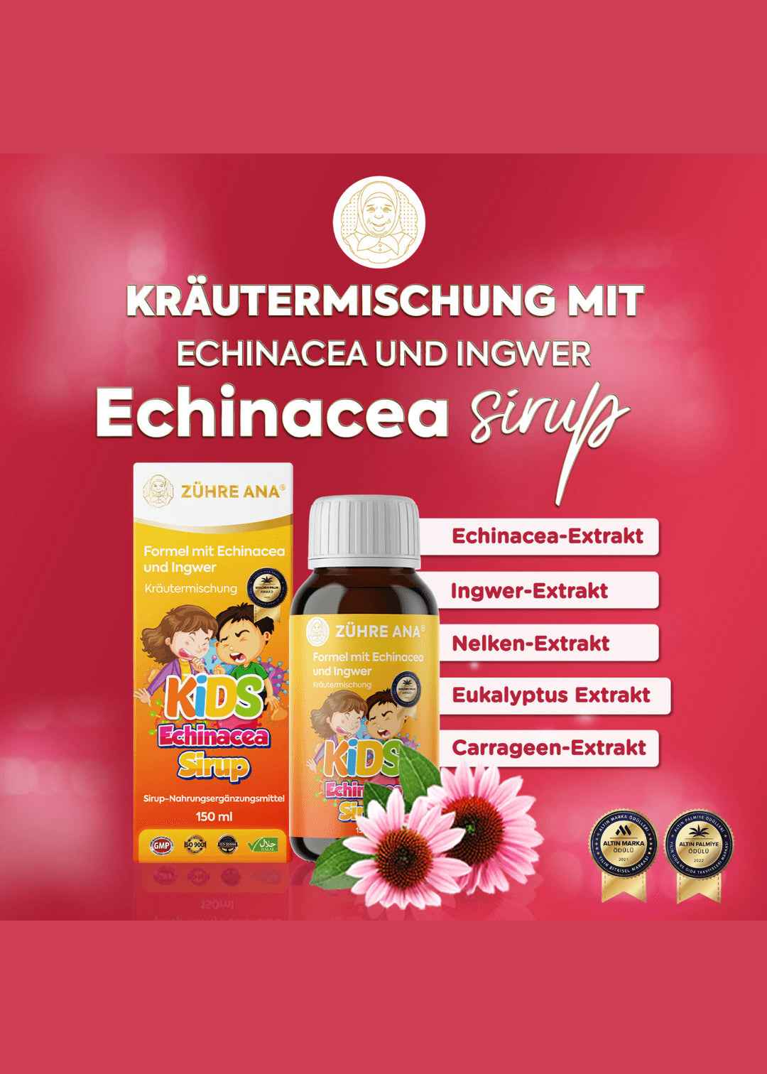 Zühre Ana Echinacea Sirup – Nahrungsergänzungsmittel auf Basis von Echinacea