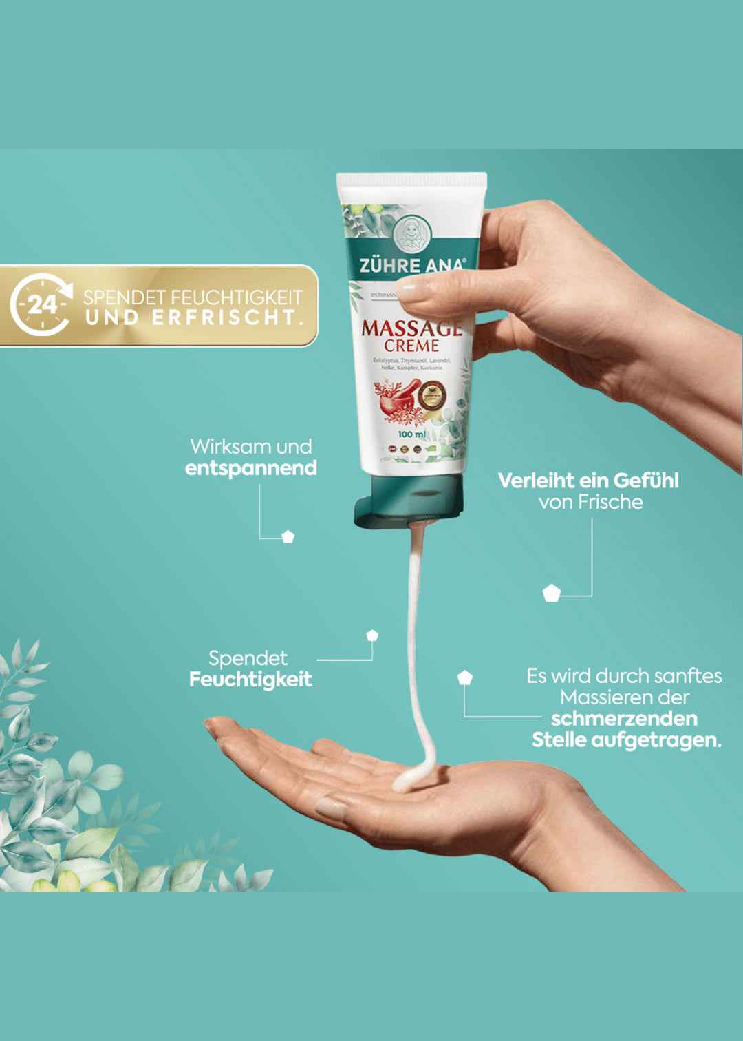 Helan Schnelle Massage In Creme – 100 Ml, Erfrischend & Deodorierend Für Füße