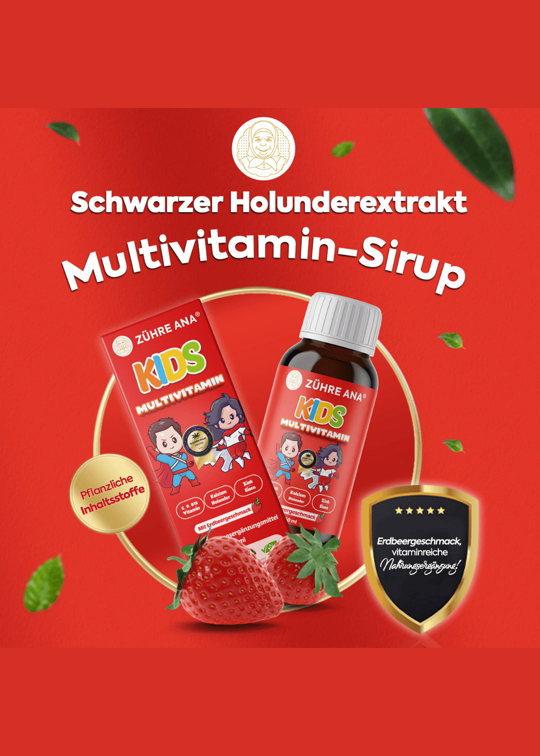 Zühre Ana Kids - Erdbeer Multivitamin Sirup 150ml