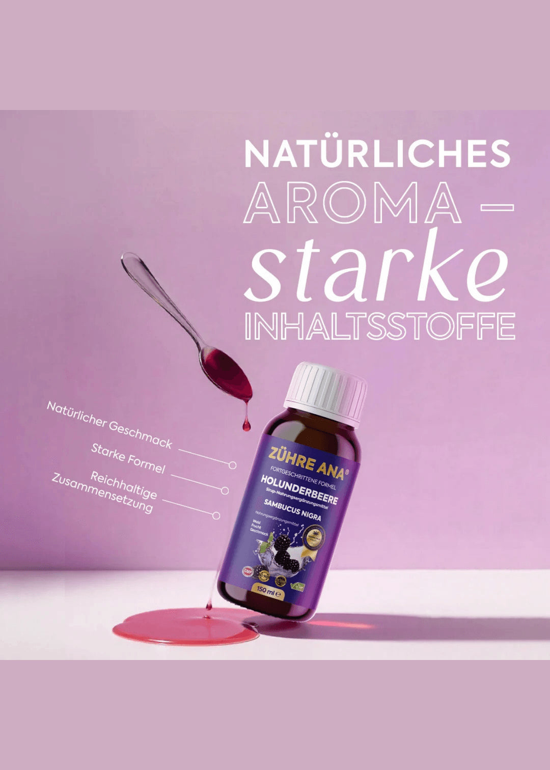 Zühre Ana Schwarzer Holunder Sirup 150ml