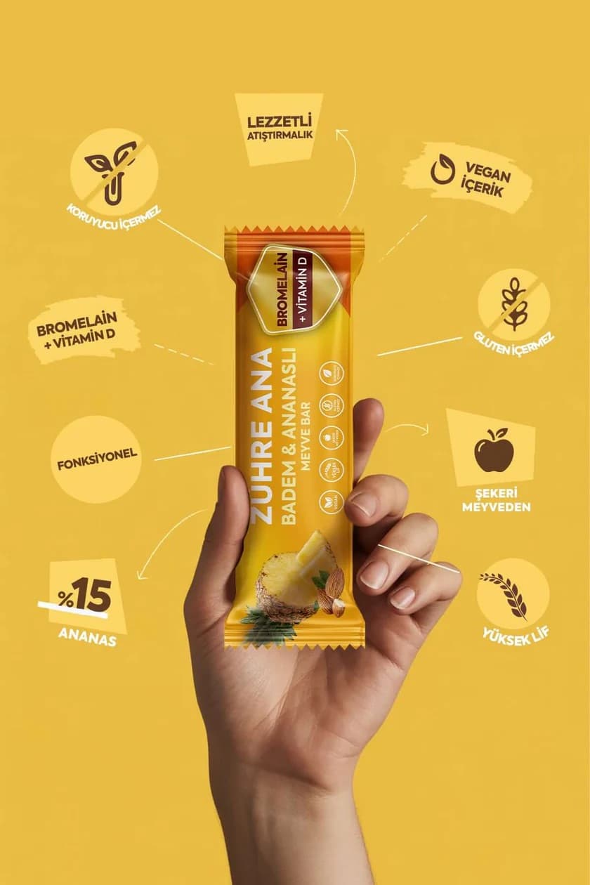 Zühre Ana Mandel- & Ananas-Fruchtriegel