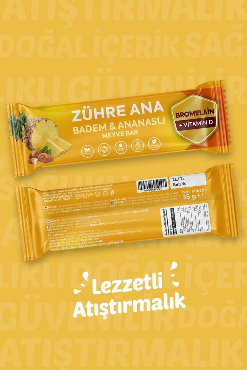 Zühre Ana Mandel- & Ananas-Fruchtriegel