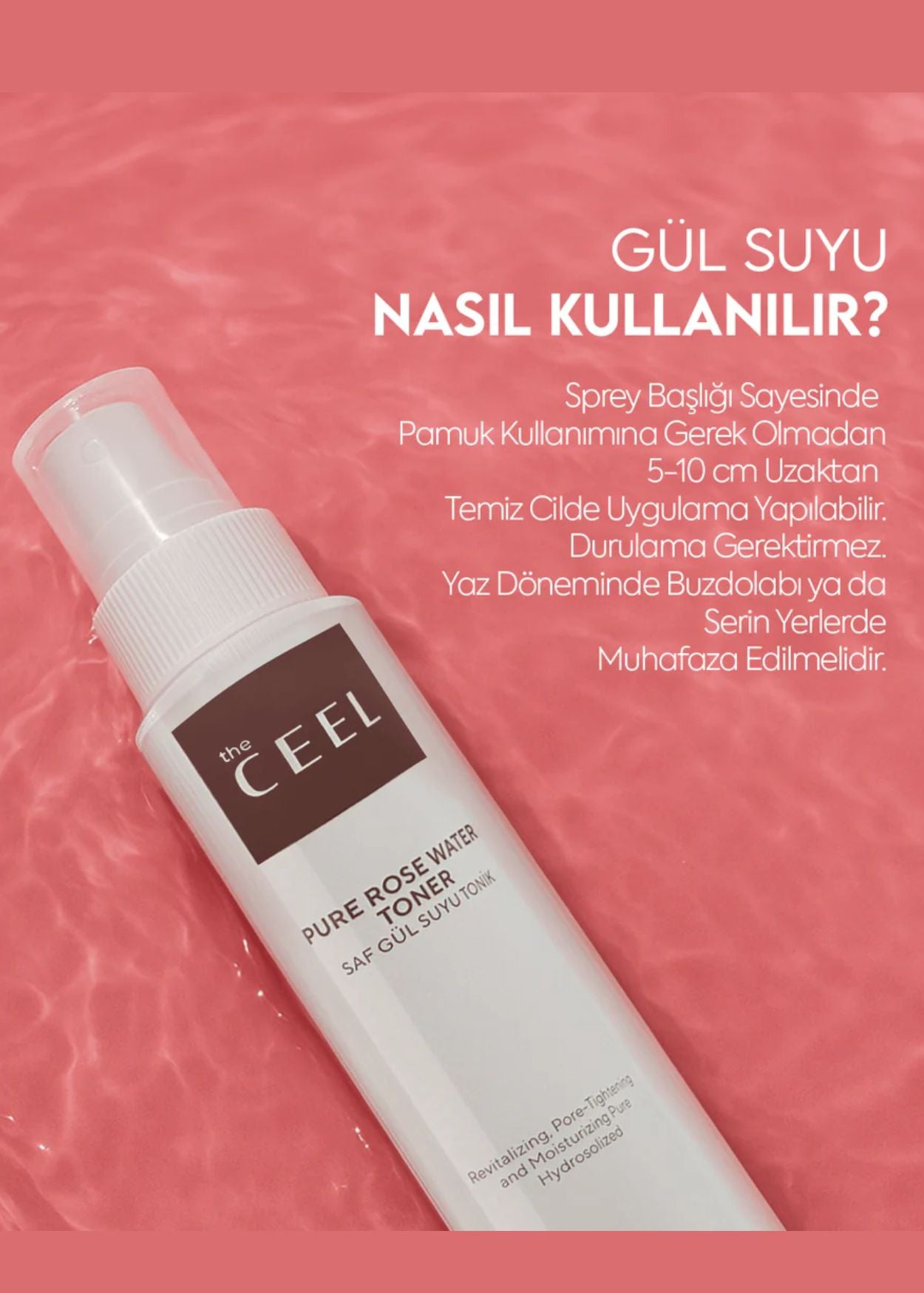 The Ceel Reines Rosenwasser Gesichtstonikum Spray