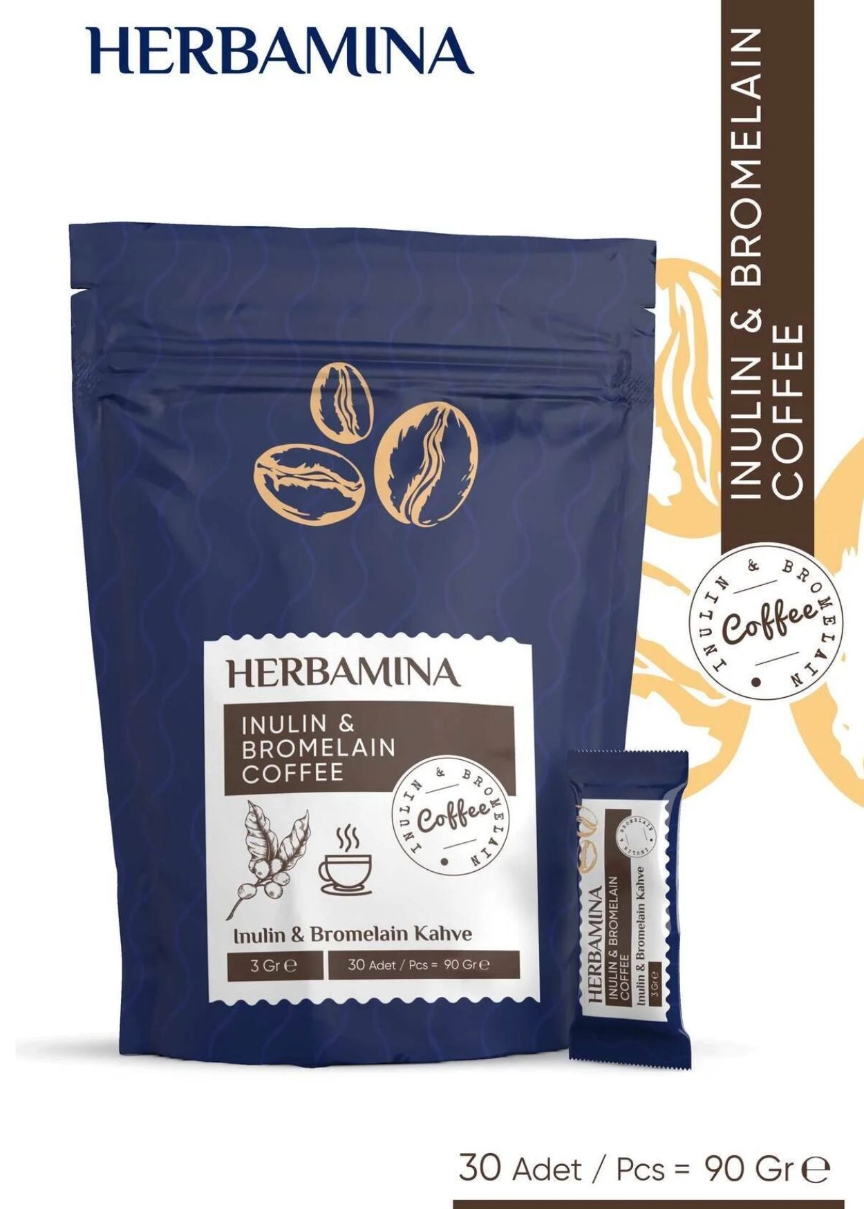 Herbamina Inulin & Bromelain Coffee