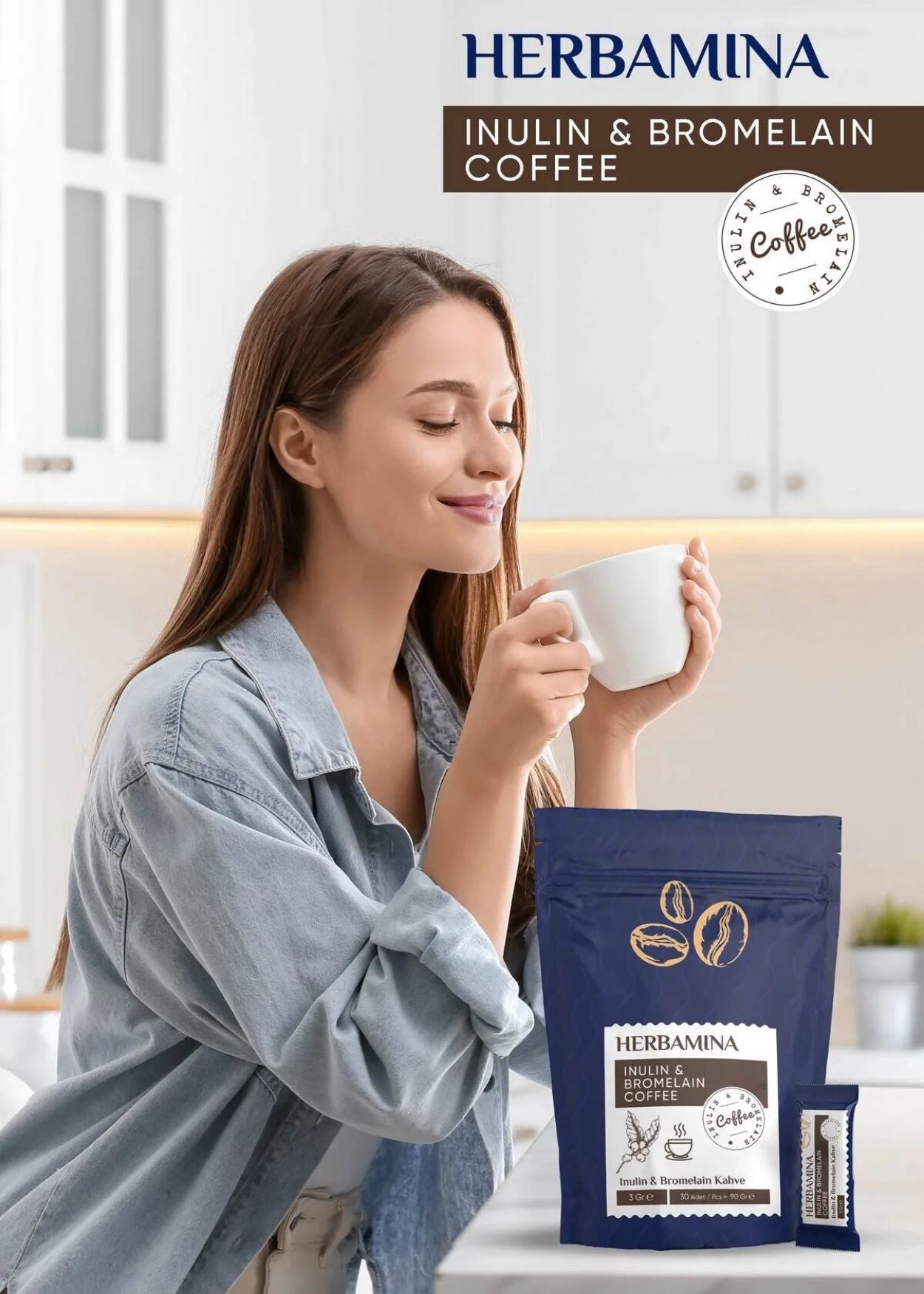 Herbamina Inulin & Bromelain Coffee