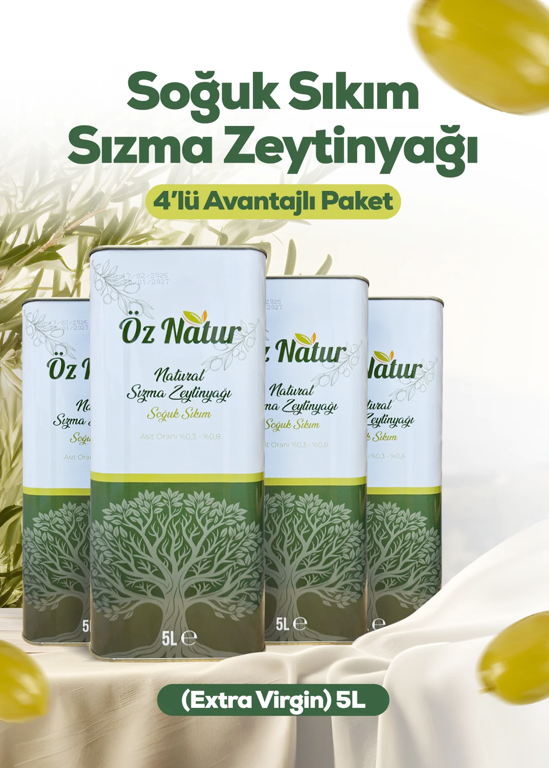 4x5L (20L) -  Virgin Olive Oil (extra virgin, cold pressed)