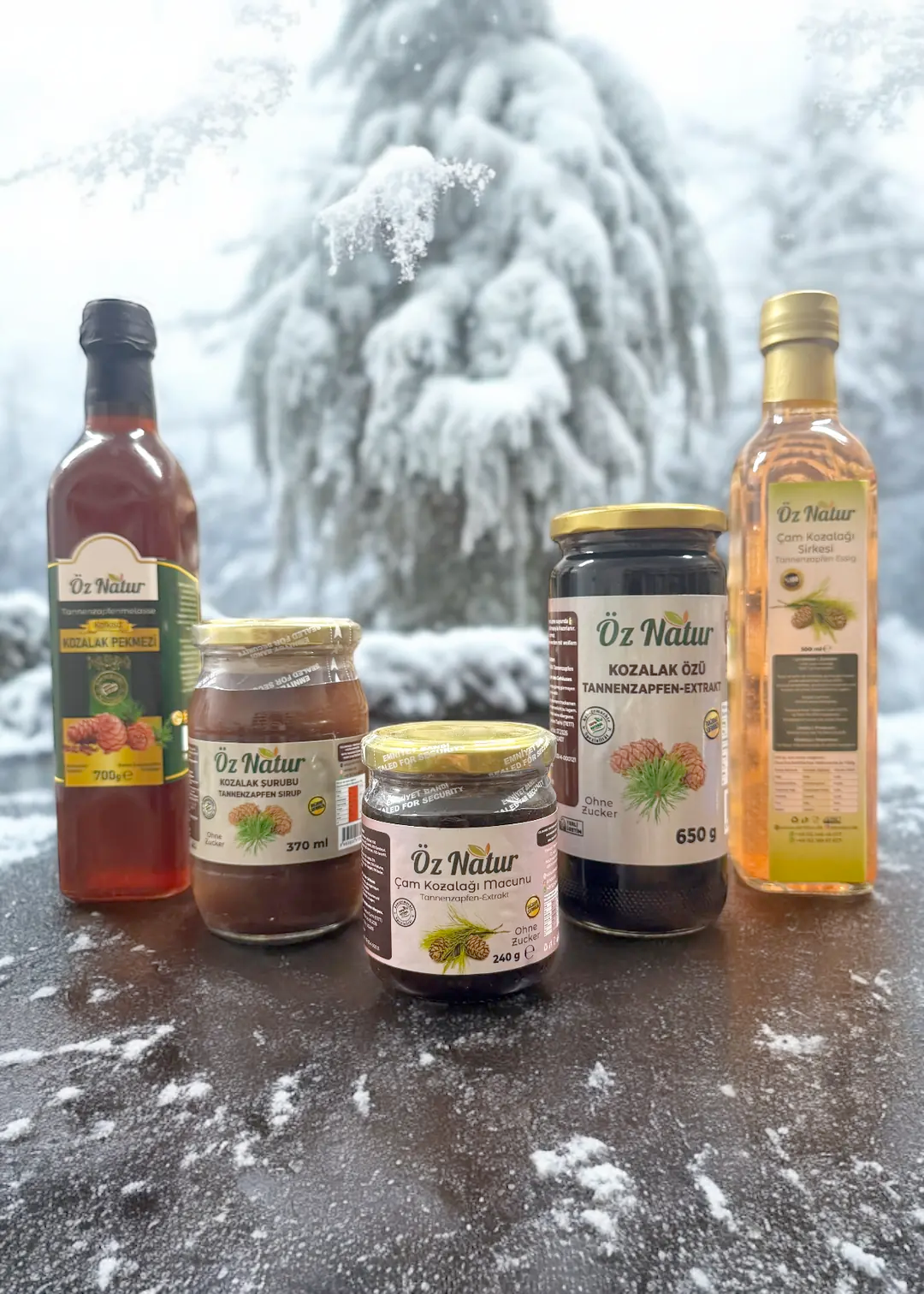 5er Set Tannenzapfen-Produkte