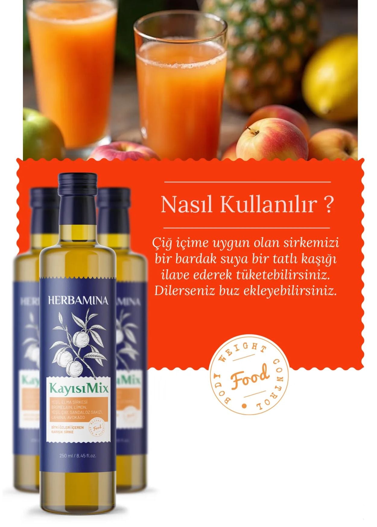 Herbamina Kayısı Mix Sirke